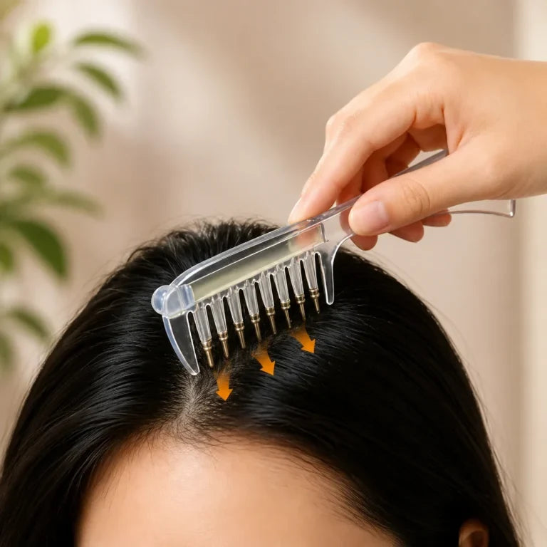 Scalp Oil Applicator Comb - Precision Hair Oiling & Scalp Massage Tool - View 9