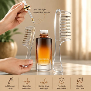 Scalp Oil Applicator Comb - Precision Hair Oiling & Scalp Massage Tool - View 2