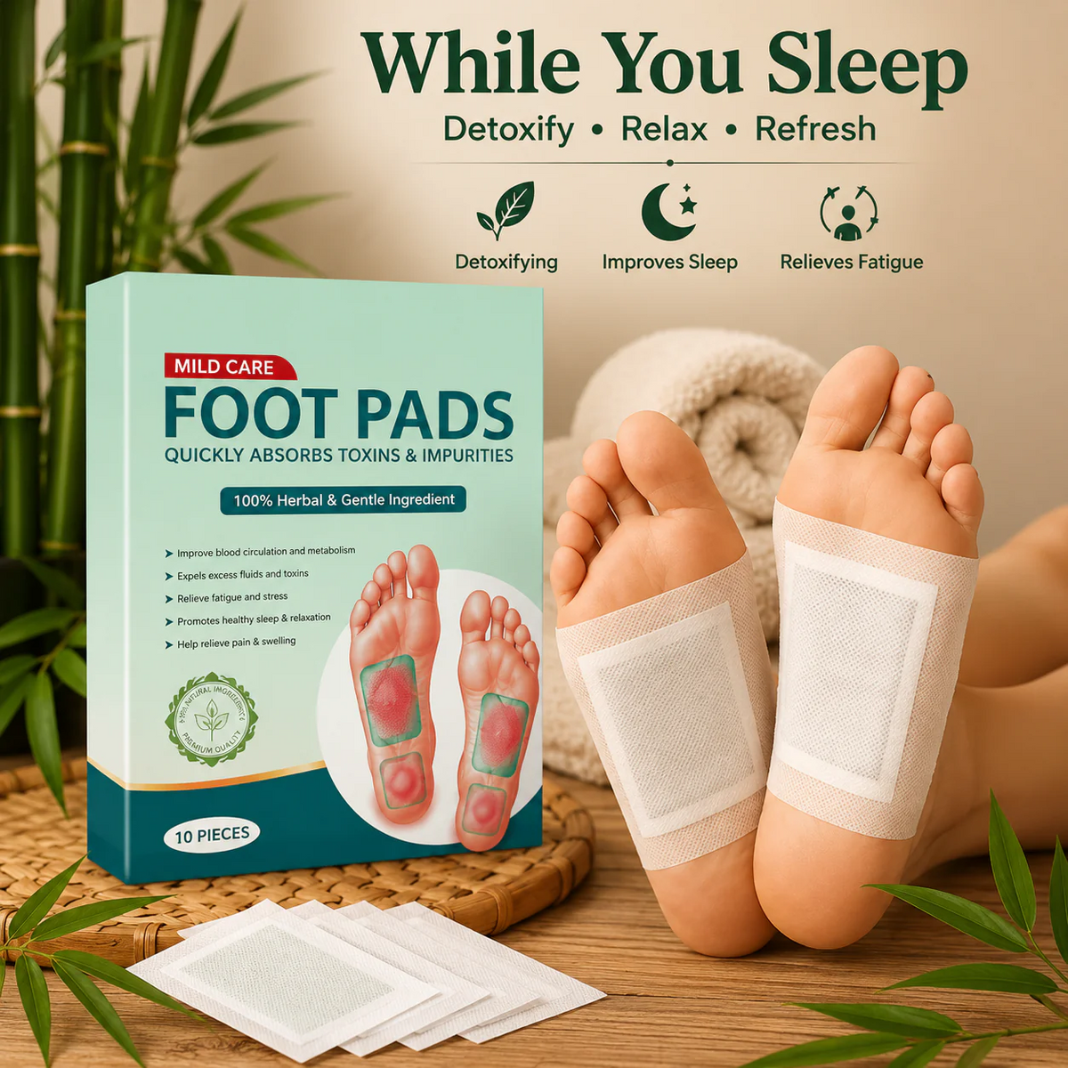 Zenso Premium Detox Foot Patches | Buy 1 Get 19 FREE (Pack of 20 & 40) - View 5